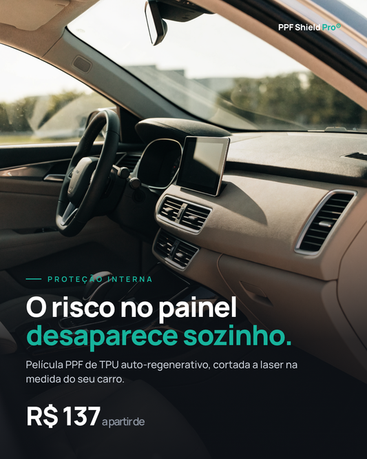 Película PPF Shield Pro de proteção interna para painel do Toyota Corolla Altis